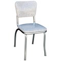 Richardson Seating Corp Richardson Seating Corp 4110CIG 4110 Diner Chair -Cracked Ice Grey - with 1 in. Pulled Seat -  Chrome - Cracked Ice Grey 4110CIG